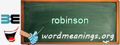 WordMeaning blackboard for robinson